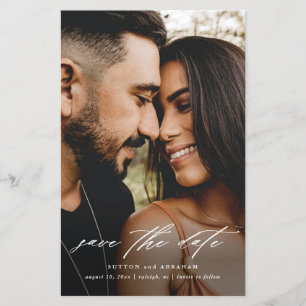 Budget Script Wedding Photo Save The Date