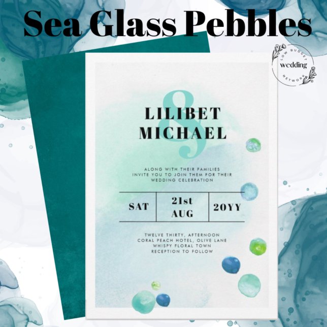BUDGET Sea Glass Modern Abstract Wedding (Creator Uploaded)