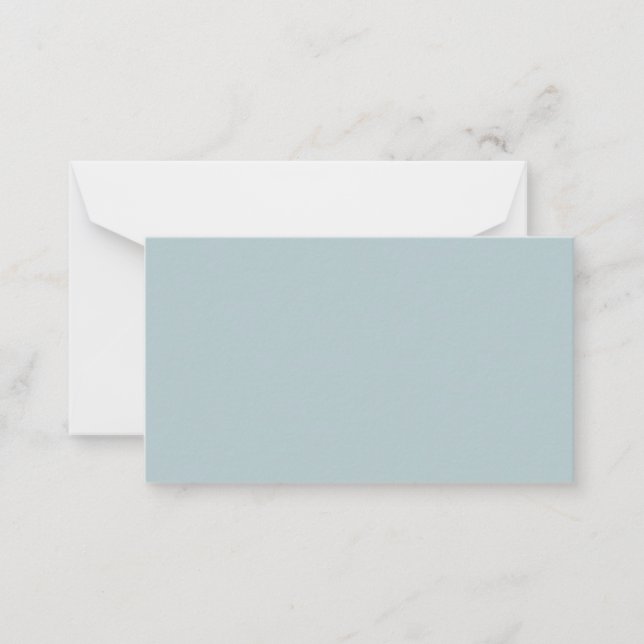 BUDGET Sea Glass Sage Green Monochrome Wedding Card (Front)