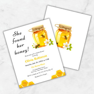 Budget She Found Her Honey Bridal Shower Invite 