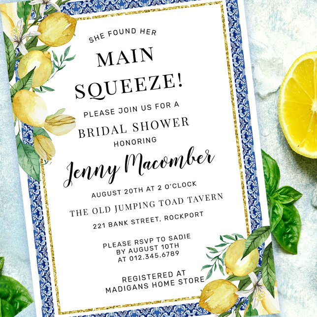 Budget She Found Her Main Squeeze Lemon Invitation (Creator Uploaded)