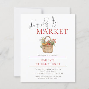Budget She’s off the Market Bridal Shower Invite