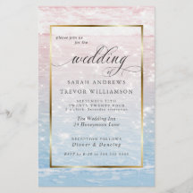 Budget Shimmering Waters Pink Beach Wedding