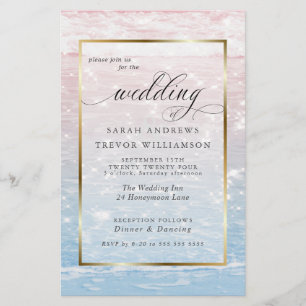 Budget Shimmering Waters Pink Beach Wedding
