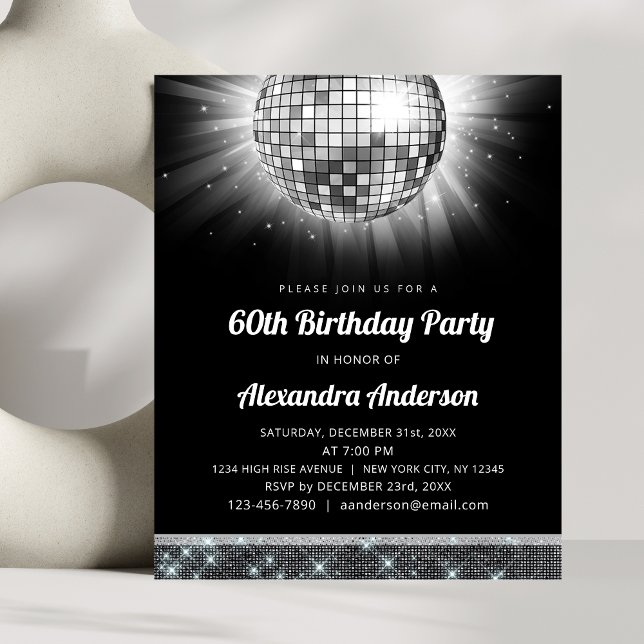 Budget Silver 60th Birthday Party 70's Disco Ball (Creator Uploaded)