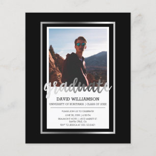 Budget Silver & Black Photo Graduation Party