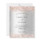 Budget silver glitter rose gold wedding invitation