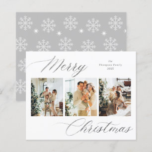 BUDGET Silver Script Merry Christmas Photo Collage