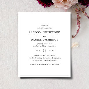 Budget Simple All-in-One Wedding Invitation
