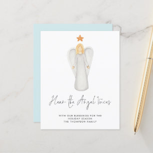Budget Simple Angel Star Nativity Holiday Card