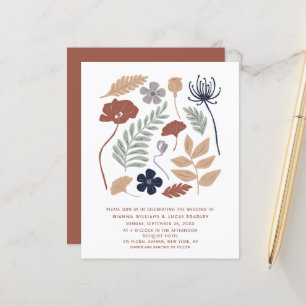 Budget Simple Blue Redwood Flowers Modern Wedding