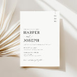 Budget Simple Elegant Wedding Invitation<br><div class="desc">Elevate your wedding aesthetic without breaking the bank. This budget-friendly wedding invitation features a clean and elegant design with a touch of elegance and class. Personalize it with your names and wedding details for a timeless look that sets the perfect tone for your special day. Skip the frills and focus...</div>