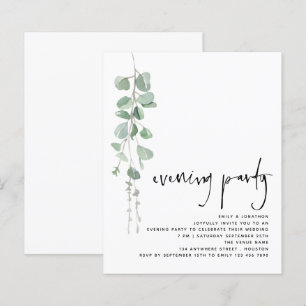 Budget Simple Eucalyptus Wedding Evening Party