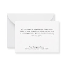 Budget | Simple Minimal Small Business Thank You