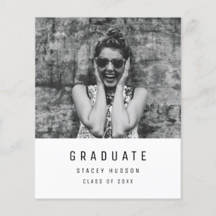Budget Simple Minimalist Grad Announcement