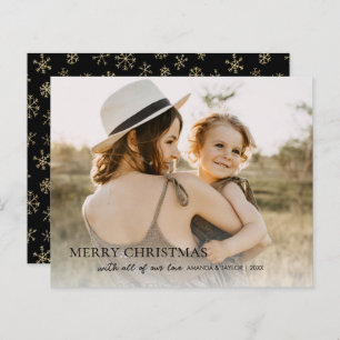 Budget Simple Minimalist Photo Christmas Card