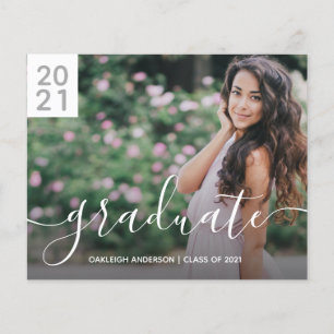 Budget Simple Modern 2 Photo Graduation