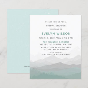 Budget Simple Mountain Bridal Shower Invitation