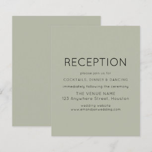 Budget Simple Reception Soft Sage Wedding Encl