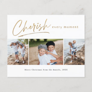 Budget Simple Script 3 Photo Collage Carte de vaca