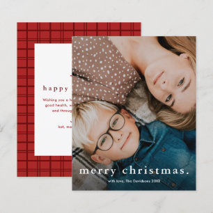 Budget Simple Type Photo Joyeux Noël Carte