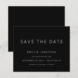 Budget Simple Typography White Black Save The Date