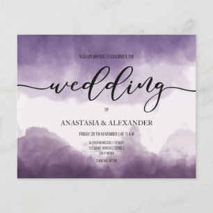 Budget simple wedding invitation. Flyer