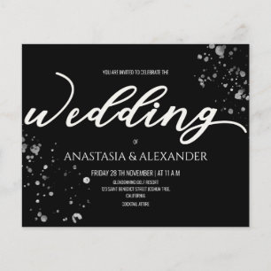 Budget Simple wedding invitation. Flyer