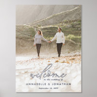 Budget simple wedding photo welcome eucalyptus