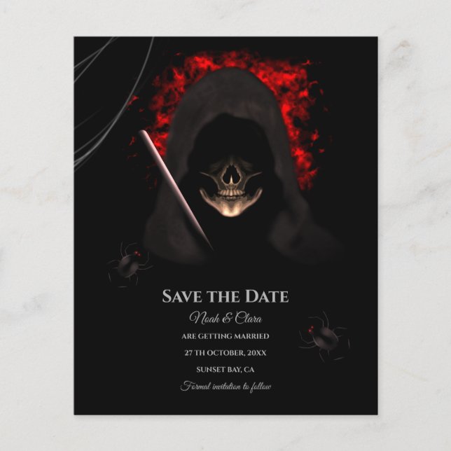 Budget Skull dark moody gothic hallowedding (Front)