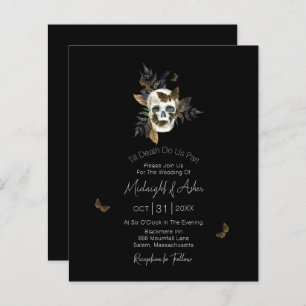 Budget Skull Till Death Do Us Part Wedding Invite