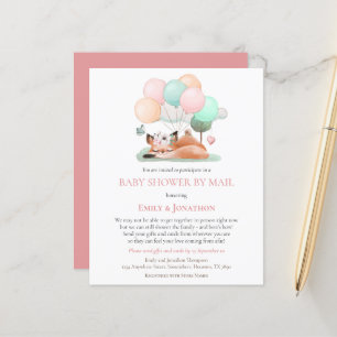 Budget Sleeping Fox Baby Shower By Mail Pink