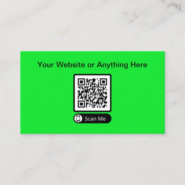 Budget Small Quantity QR Code Business Cards (Front)