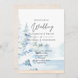 BUDGET Snowy Mountains Winter Lake Trees