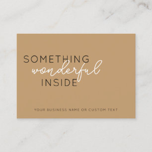 Budget Something Inside Beige Thanks Candle Care Business Card