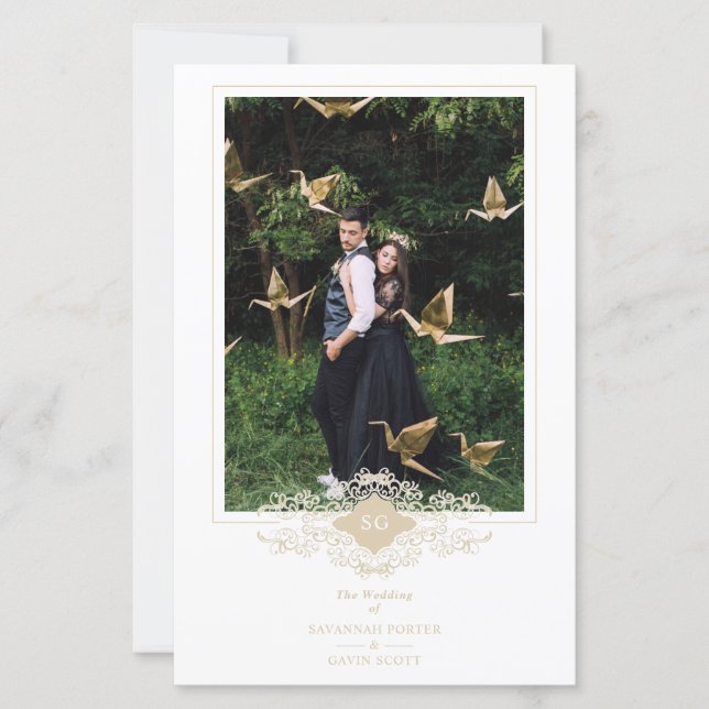 Budget Sophisticate Flourish Chic Golden Initials (Front)