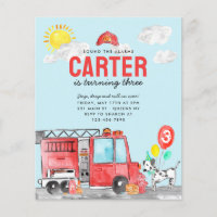 Budget Sound the Alarm Fire Truck Fireman Birthday