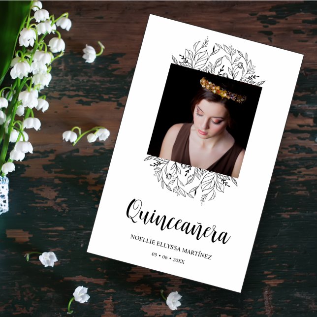 Budget Spanish Fancy Wildflowers Quinceañera Photo (Creator Uploaded)