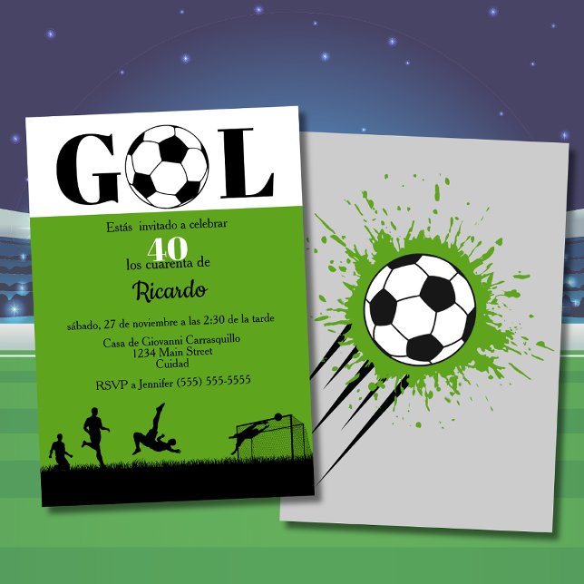 Budget Spanish Soccer Birthday Party Any Age Invitation (Creator Uploaded)