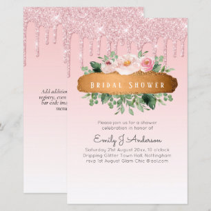 BUDGET Sparkles Glitter Floral Girly Bridal Shower