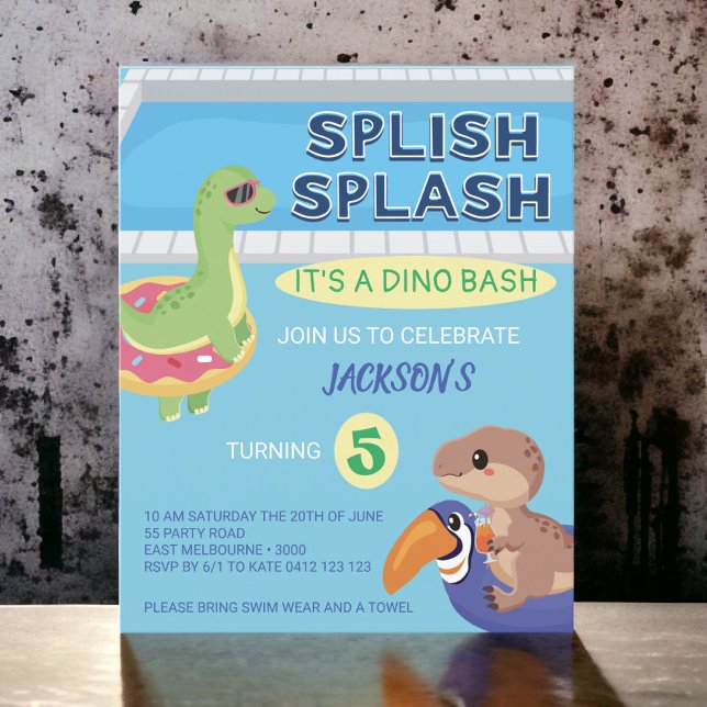 BUDGET Splish Splash Dino Pool Party Birthday (Creator Uploaded)