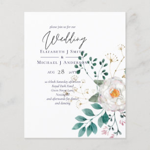 BUDGET Spring Wildflowers Barn Garden Wedding Flyer