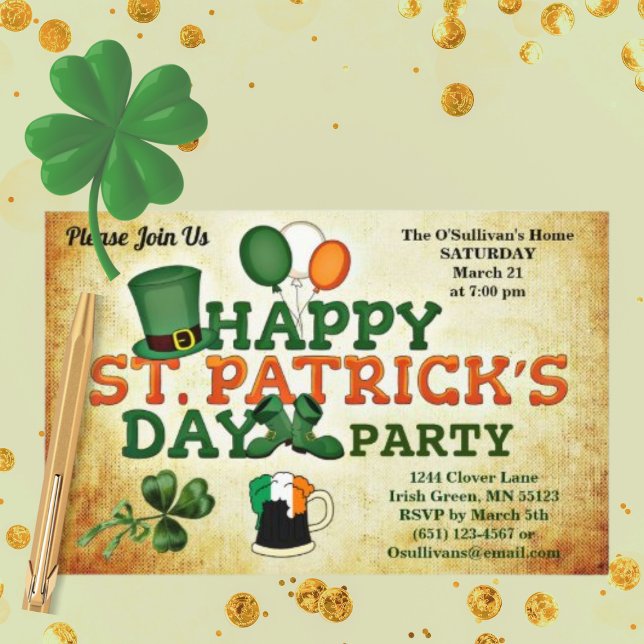 Budget St Patrick's Day Party Vintage Paper Sheets (Creator Uploaded)
