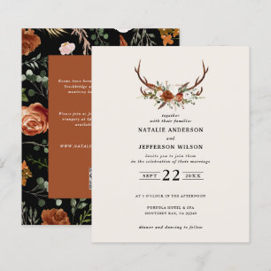 Budget stag terracotta elegant details wedding