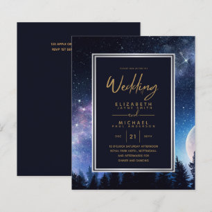 BUDGET Starry Night Navy Gold Moonlight Wedding