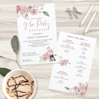 Budget Stiletto Weekend Itinerary Hen Party Invite