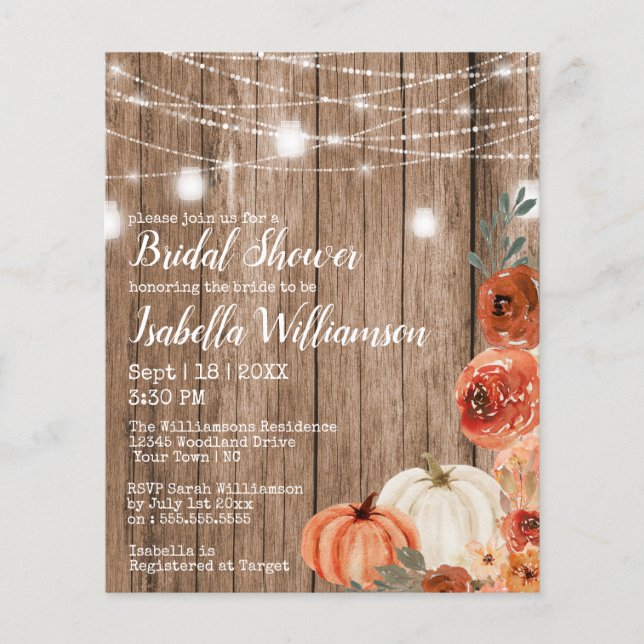 Budget String of Lights & Mason Jar Bridal Shower (Front)