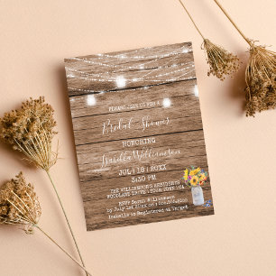 Budget String of Lights & Mason Jar Bridal Shower