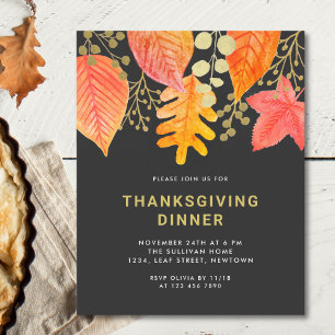 Budget Stylish Thanksgiving Invitation