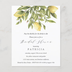 BUDGET Summer Lemons Foliage Wedding Bridal Shower